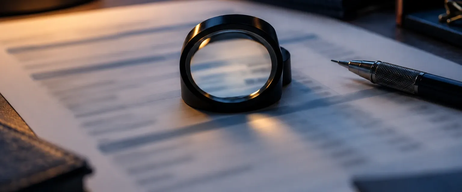 A loupe resting on a printed estimate